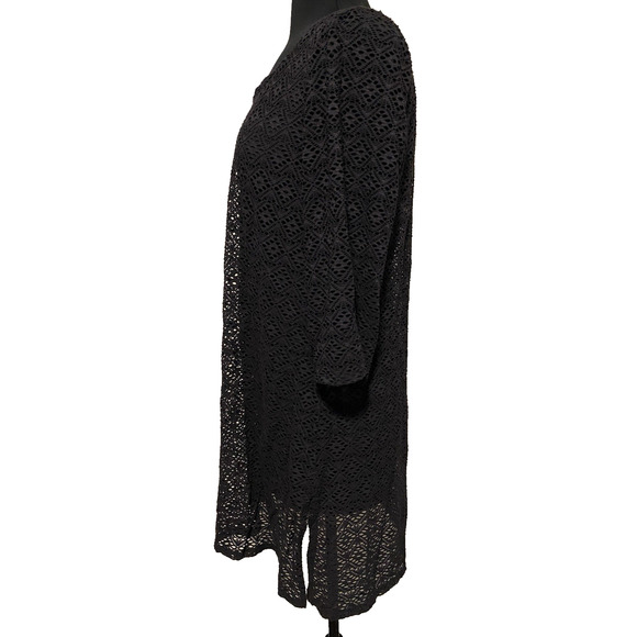 Miraclesuit Swim Coverup Womens Large Stretch Lace Mesh Dark Fairy Festival Boho - Picture 2 of 16